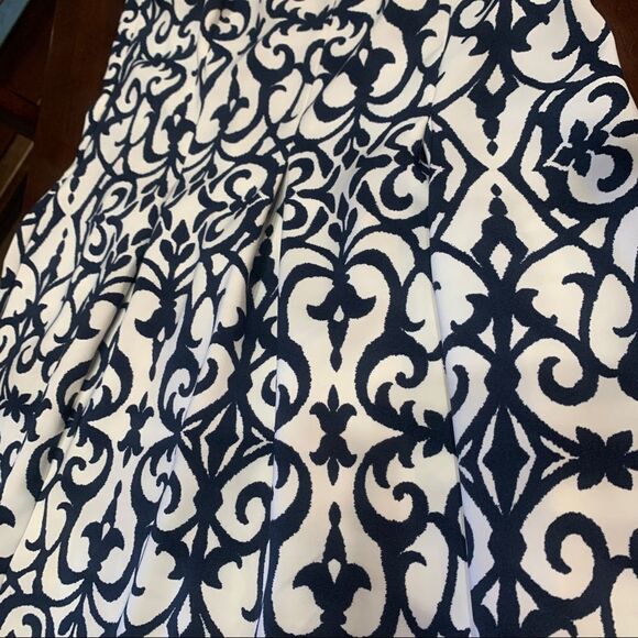 NEW Ronni Nicole Dress Pleated Skirt Blue White Womens Sz 12 NWOT - Picture 7 of 10